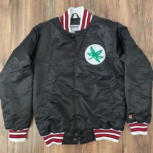 HOMAGE Ohio State Buckeyes Script Ohio Blackout Gameday Jacket Medium Like New!